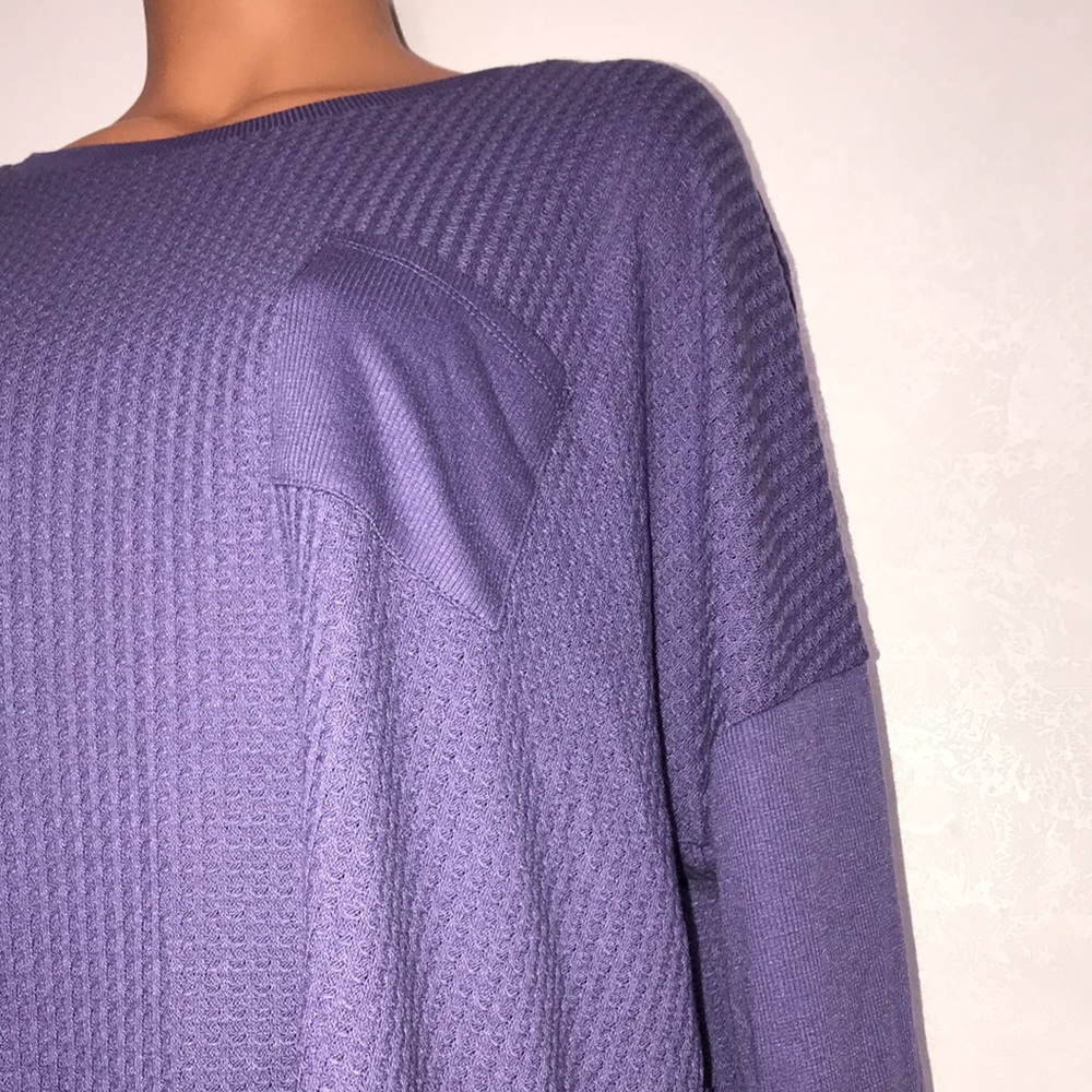 Alfani Intimates Cozy Thermal Top Plum Garden - Picture 4 of 6